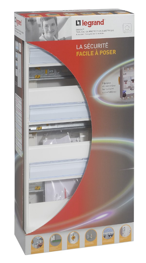 Coffret électrique nu - 3 Rangées de 13 Modules