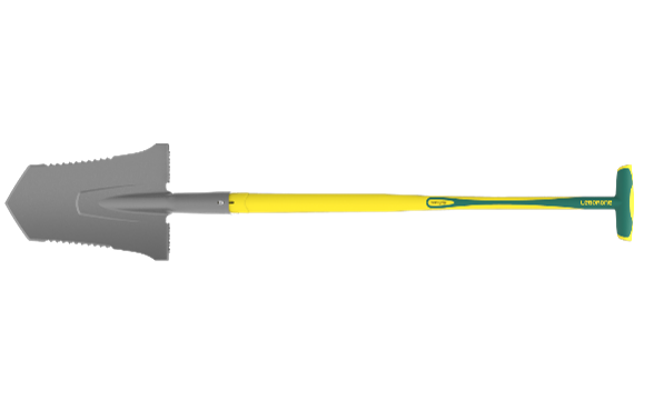 Louchet de transplantation LEBORGNE Duopro 33 cm Manche béquille Novagrip Profil tête déracinant - vue 2