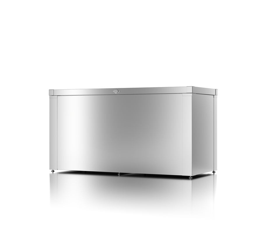 Coffre de rangement polyvalent taille métallisé 129x565x682 acier - vue 2