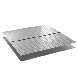 Plaque de sol pour abri de jardin - taille L - 216x216 - Aluminium strié de marque Guardi, référence: J8239700