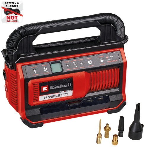 Compresseur hybride – PRESSITO 18/25 Hybrid – 18 V / secteur – 11 bar – multifonction – Power X-Change - EINHELL 