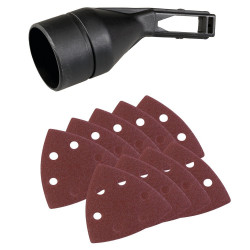 Ponceuse triangulaire - TC-DS 20 E - 200 W - 12 000-22 000 osc/min - Plateau orientable - Aspiration poussières - EINHELL 