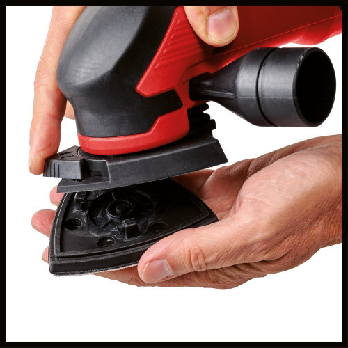 Ponceuse triangulaire - TC-DS 20 E - 200 W - 12 000-22 000 osc/min - Plateau orientable - Aspiration poussières - EINHELL 