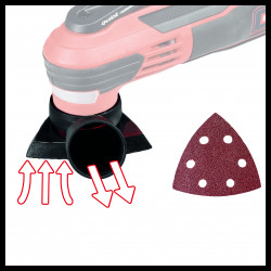 Outil multifonctions filaire – TE-MG 350 EQ – 350 W – LED – Fixation rapide – Aspiration poussières – E-Box Basic - EINHELL 