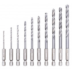 Coffret mèches métal 10pcs - S-Box - EINHELL