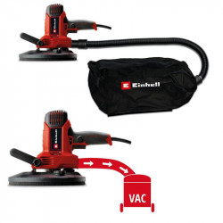 Ponceuse pour cloisons sèches - TC-DWS 225 - 1220 W - Ø 225 mm - 1500-2300 tr/min - Aspiration intégrée - EINHELL 