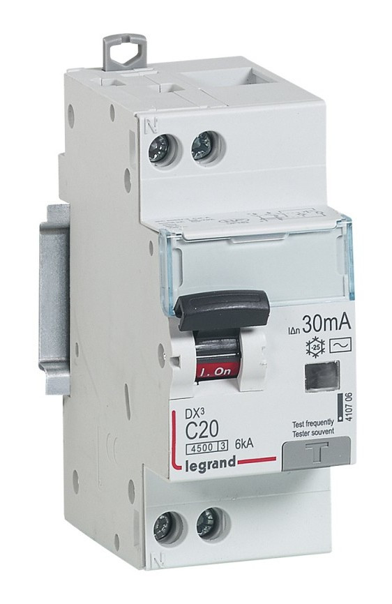 Disjoncteur différentiel 30mA 1phase + neutre 20A CP 92833