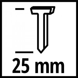 Clous pour air comprimé - nail set 3000 pcs., 25 mm - EINHELL 