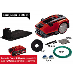 Robot-tondeuse caméra 500 m² – FREELEXO CAM 500 – Brushless 18 V - avec batterie 3,0 Ah - EINHELL 