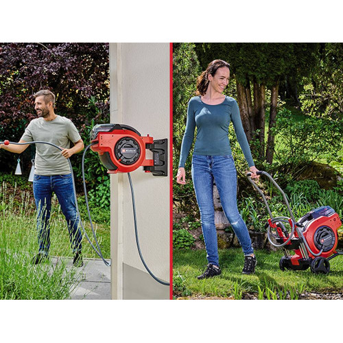 Enrouleur de tuyau sans fil – GE-HR 18/30 Li-Solo – 18 V – Tuyau 30 m Ø 12,5 mm – 8 bar – sans batterie ni chargeur - EINHELL 