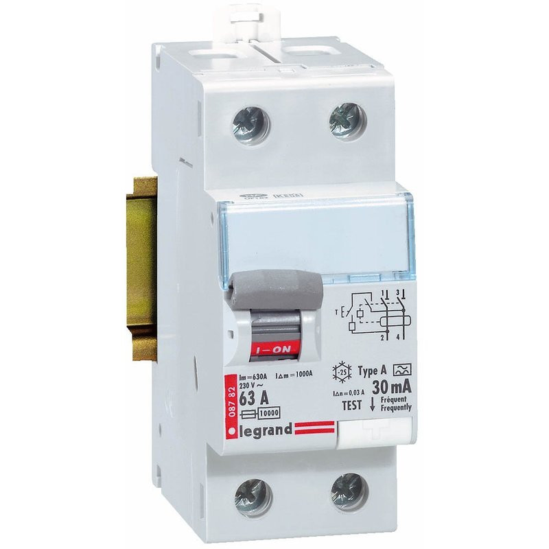 Interrupteur différentiel bipolaire 63A 30mA type A