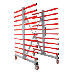 Chariot de sechage mobile double - Holzmann