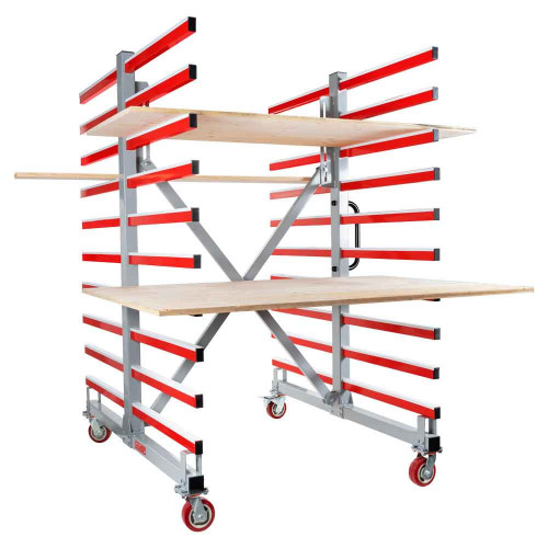 Chariot de sechage mobile double - Holzmann