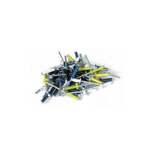 1000 rivets éclatés alu / acier à tête plate blanche Ø 4 x 16 mm - TECHMAN