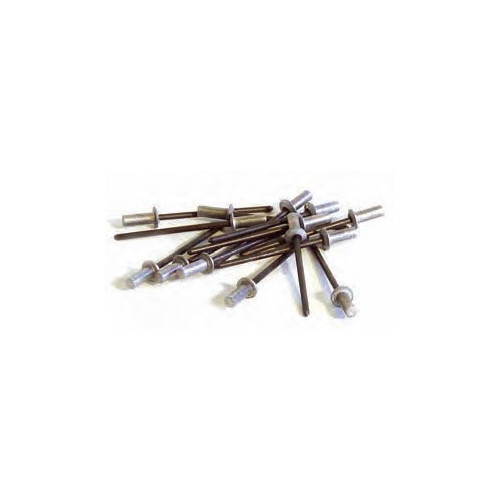 500 rivets étanches alu / acier à tête plate Ø 4 x 12 mm - TECHMAN
