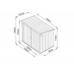 Cache poubelles double - 2 x 240 L - Zipper