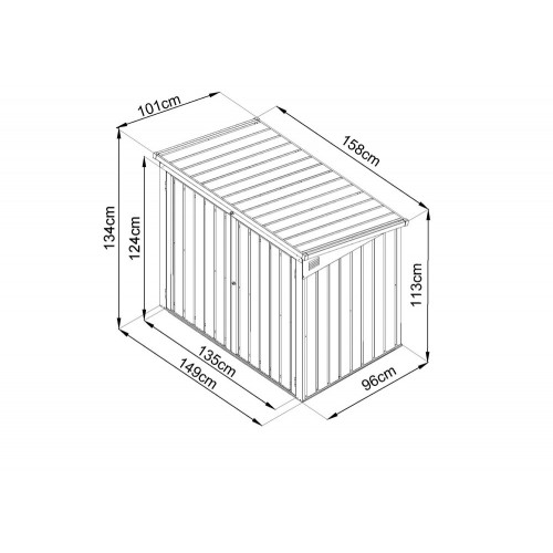 Cache poubelles double - 2 x 240 L - Zipper