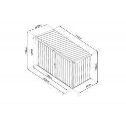 Cache poubelles triple - 3 x 240 L - Zipper