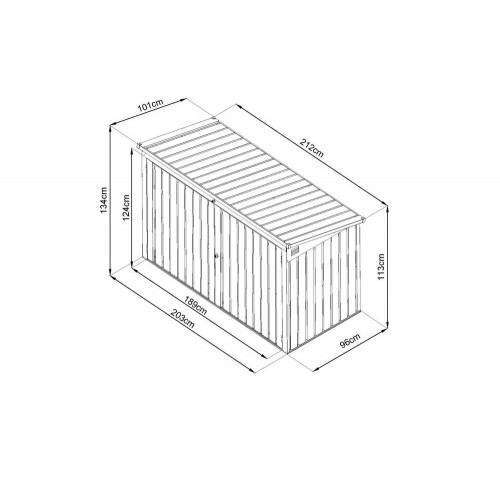 Cache poubelles triple - 3 x 240 L - Zipper