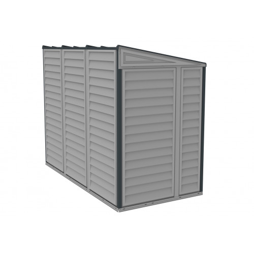 Abri de Jardin PVC Adossable  4X8 - gris anthracite - Duramax