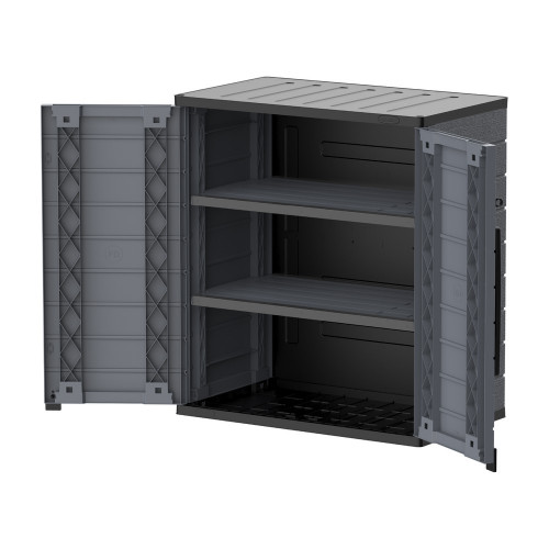 Armoire de rangement version basse - Gris - Duramax