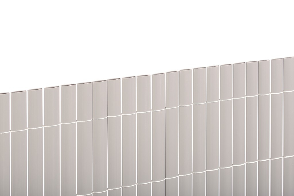 Canisse PVC double face 20mm - Blanc - 1x3m