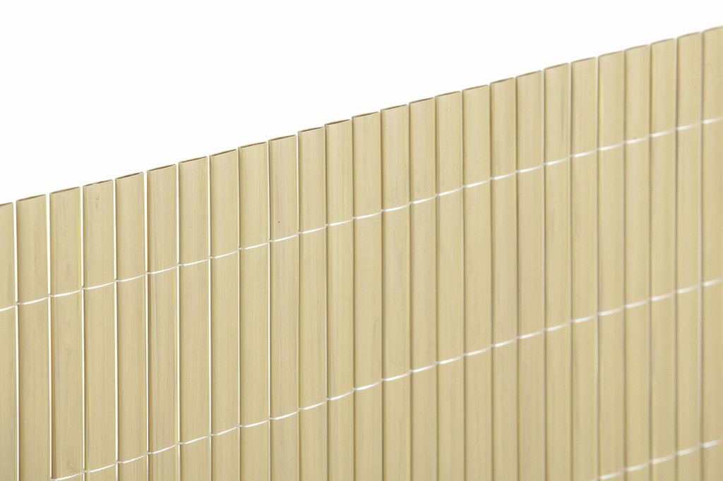 Canisse PVC double face 20mm - coloris Bambou - 1x3m