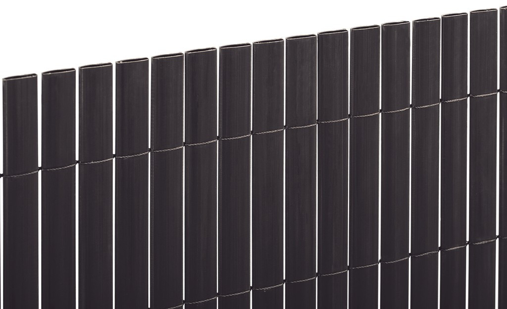 Canisse PVC double face 20mm - Anthracite - 1x3m