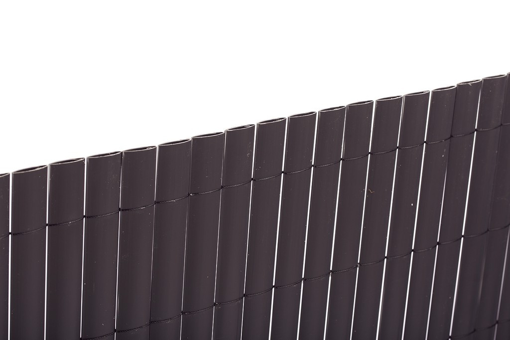Canisse PVC double face 30mm - Anthracite - 1x3m