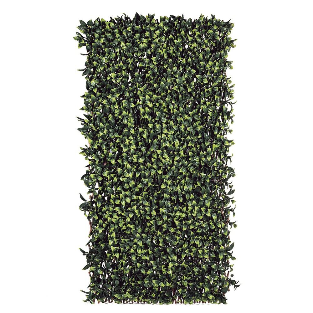 Trellis extensible bambou feuilles synthétiques - bi-color - 1x2m