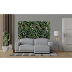 Panneau décoratif Sauvage Led feuillage synthétique - Vert - 1x1m - NORTENE 