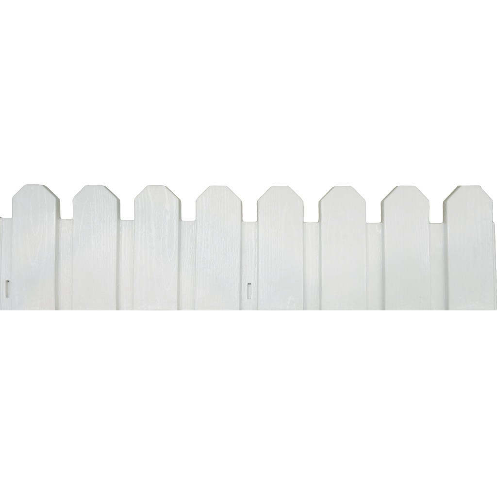 4 bordures flexibles en plastique - Blanc - 20x80cm
