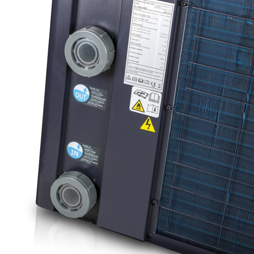 Pompe à chaleur pour piscine – 9,5 kW – Jusqu’à 60 m³ – Inverter connectée – Titane – Noir - GRE POOLS