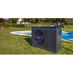 Pompe à chaleur pour piscine – 9,5 kW – Jusqu’à 60 m³ – Inverter connectée – Titane – Noir - GRE POOLS