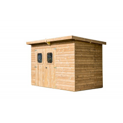 Abri THEORA en bois massif sans plancher, toit mono pente 7,33 m² de marque HABRITA, référence: J4610900