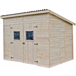 Abri en panneaux de bois 16 mm - surface utile 5,41 m² - toit monopente - sans plancher de marque HABRITA, référence: J5404500