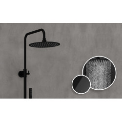 Système de douche avec mitigeur thermostatique AQUADUCT, noir mat de marque Schütte, référence: B8375300
