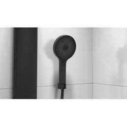 Système de douche avec tablette thermostatique SAMOA RAIN, noir mat de marque Schütte, référence: B8375400