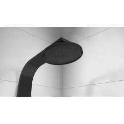 Système de douche avec tablette thermostatique SAMOA RAIN, noir mat - Schütte