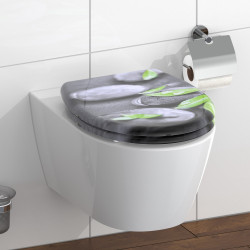 Abattant WC STONE en Duroplast avec frein de chute et détachable, emballage brun e-commerce - Schütte