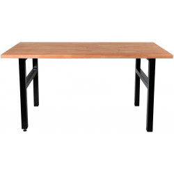 Table de travail Hobby 1500 mm – Établi bois hêtre massif et pieds acier de marque Pinié, référence: B8379900