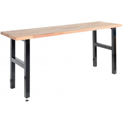 Table de travail Hobby 2000 mm – Établi bois hêtre massif et pieds acier de marque Pinié, référence: B8380000