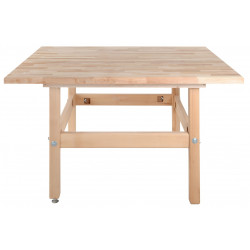 Table de travail scolaire 1500 x 1200 – Plateau hêtre massif 40 mm de marque Pinié, référence: B8381200