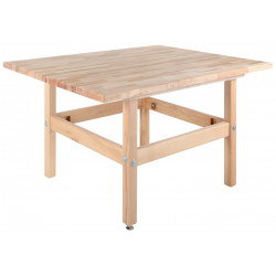 Table de travail scolaire 1500 x 1200 – Hauteur 780 mm – Plateau hêtre 40 mm - Pinié