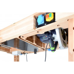 Établi Profi Power 1650 mm – Fixation outils et aspiration intégrée - Pinié