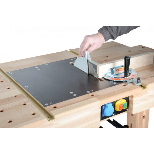 Établi Profi Power 1650 mm – Fixation outils et aspiration intégrée - Pinié