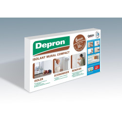 Carton de 10 plaques polystyrène DEPRON mur intérieur Ep.6mm,1x1m de marque DEPRON, référence: B8388300