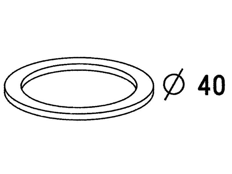 Joint plat de siphon Ø40 - vue 2