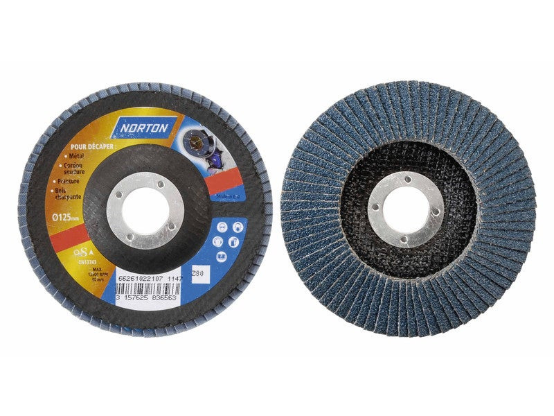 Lot De 10 Disques à Lamelles Céramique Grain 60, Diamètre 125 Mm - Pour Meuleuse D'angle, Métaux Durs