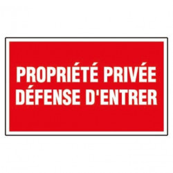 Panneau de signalisation rectangulaire Novap - Propriété privée - Défense d'entrer de marque Novap, référence: B8432800